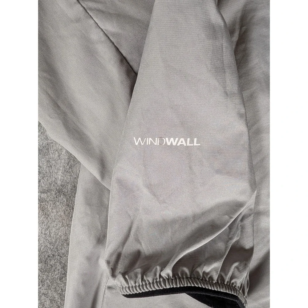 The North Face Mens Black Grey Colorblock Hooded Windbreaker‎ Jacket Full Zip